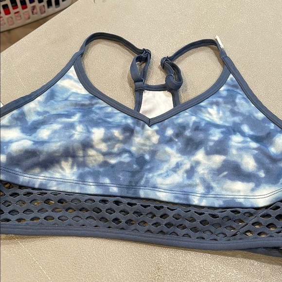 Blue Tie-Dye Sports Bra - Picture 1 of 3
